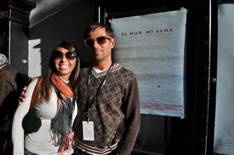 Et là Tatiana VELASCO et Stephen L. JONES, réalisteur de "El Mar, Mi Alma", un film de surf sur les côtes Chiliennes
